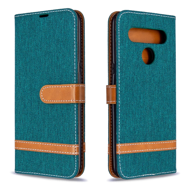 For LG K61 Denim Texture Horizontal Flip Leather Case with Holder & Card Slots & Wallet & Lanyard
