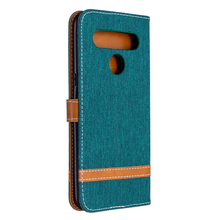 For LG K61 Denim Texture Horizontal Flip Leather Case with Holder & Card Slots & Wallet & Lanyard
