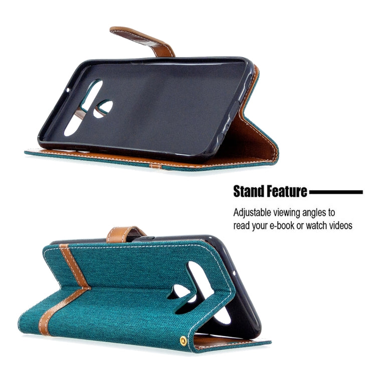 For LG K61 Denim Texture Horizontal Flip Leather Case with Holder & Card Slots & Wallet & Lanyard