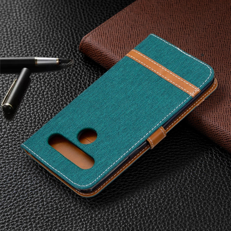 For LG K61 Denim Texture Horizontal Flip Leather Case with Holder & Card Slots & Wallet & Lanyard