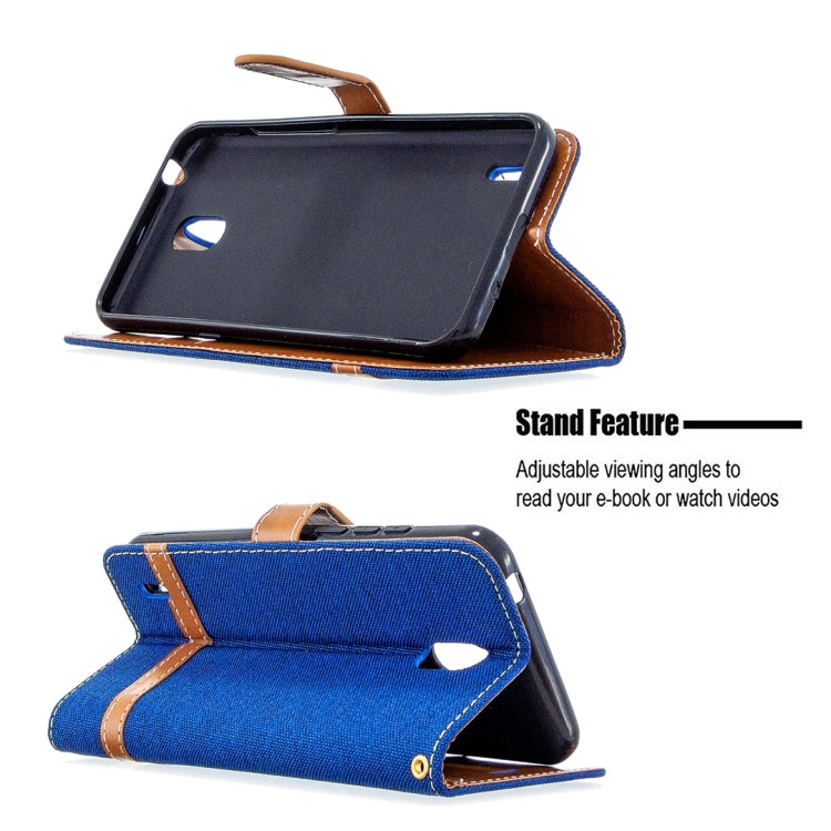For Nokia 1.3 Denim Texture Horizontal Flip Leather Case with Holder & Card Slots & Wallet & Lanyard