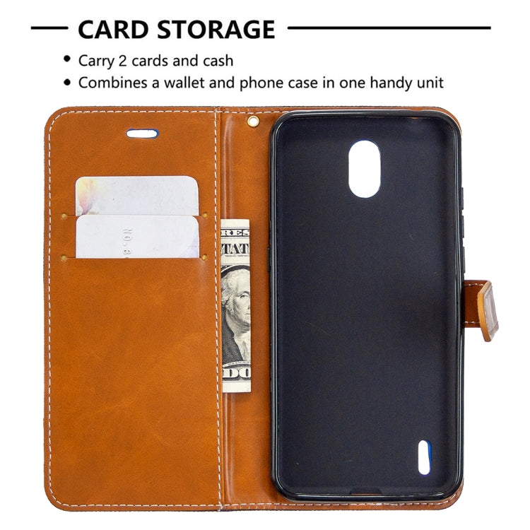 For Nokia 1.3 Denim Texture Horizontal Flip Leather Case with Holder & Card Slots & Wallet & Lanyard