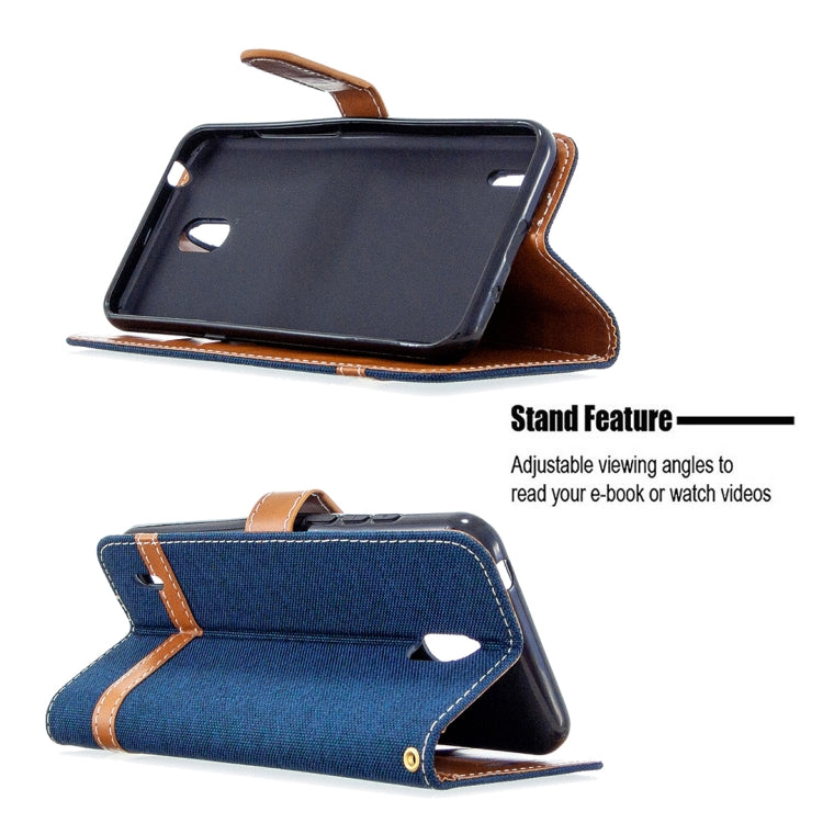 For Nokia 1.3 Denim Texture Horizontal Flip Leather Case with Holder & Card Slots & Wallet & Lanyard