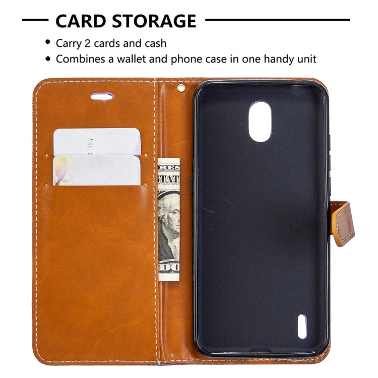 For Nokia 1.3 Denim Texture Horizontal Flip Leather Case with Holder & Card Slots & Wallet & Lanyard