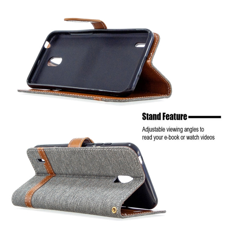 For Nokia 1.3 Denim Texture Horizontal Flip Leather Case with Holder & Card Slots & Wallet & Lanyard