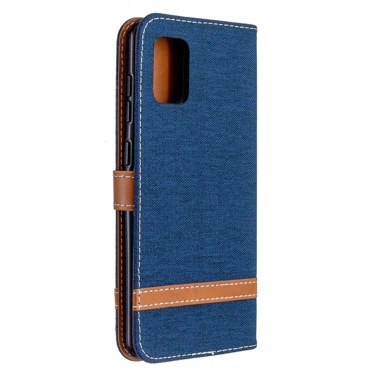 For Samsung Galaxy A31 Denim Texture Horizontal Flip Leather Case with Holder & Card Slots & Wallet & Lanyard