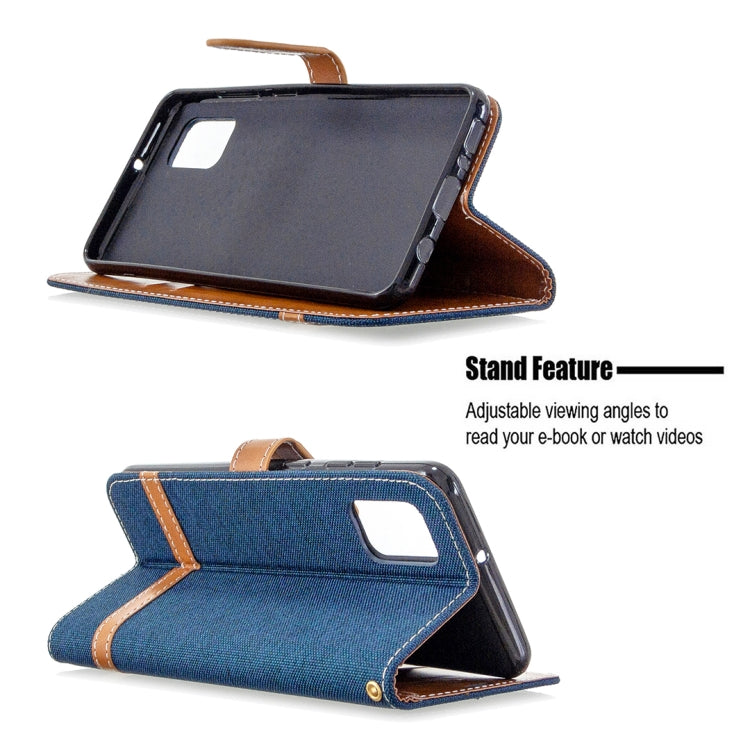For Samsung Galaxy A31 Denim Texture Horizontal Flip Leather Case with Holder & Card Slots & Wallet & Lanyard