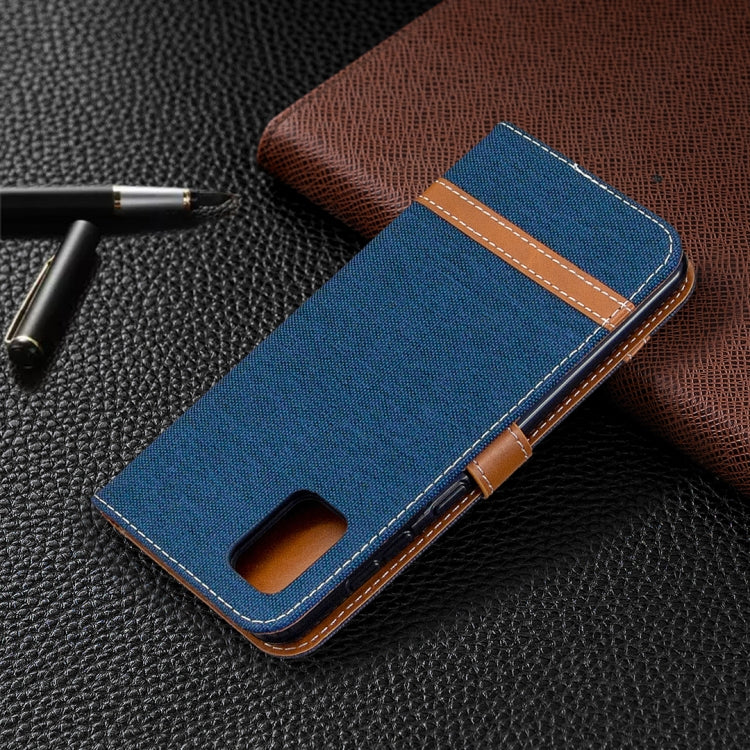 For Samsung Galaxy A31 Denim Texture Horizontal Flip Leather Case with Holder & Card Slots & Wallet & Lanyard