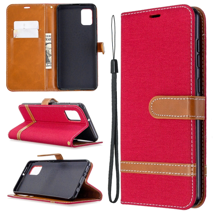 For Samsung Galaxy A31 Denim Texture Horizontal Flip Leather Case with Holder & Card Slots & Wallet & Lanyard