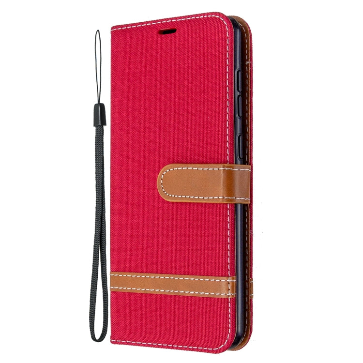 For Samsung Galaxy A31 Denim Texture Horizontal Flip Leather Case with Holder & Card Slots & Wallet & Lanyard