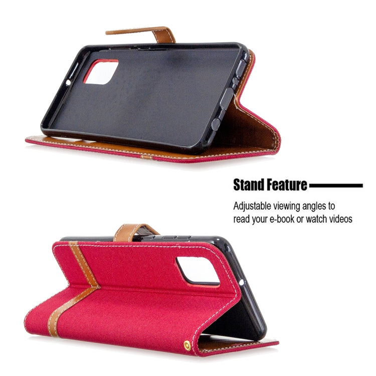 For Samsung Galaxy A31 Denim Texture Horizontal Flip Leather Case with Holder & Card Slots & Wallet & Lanyard
