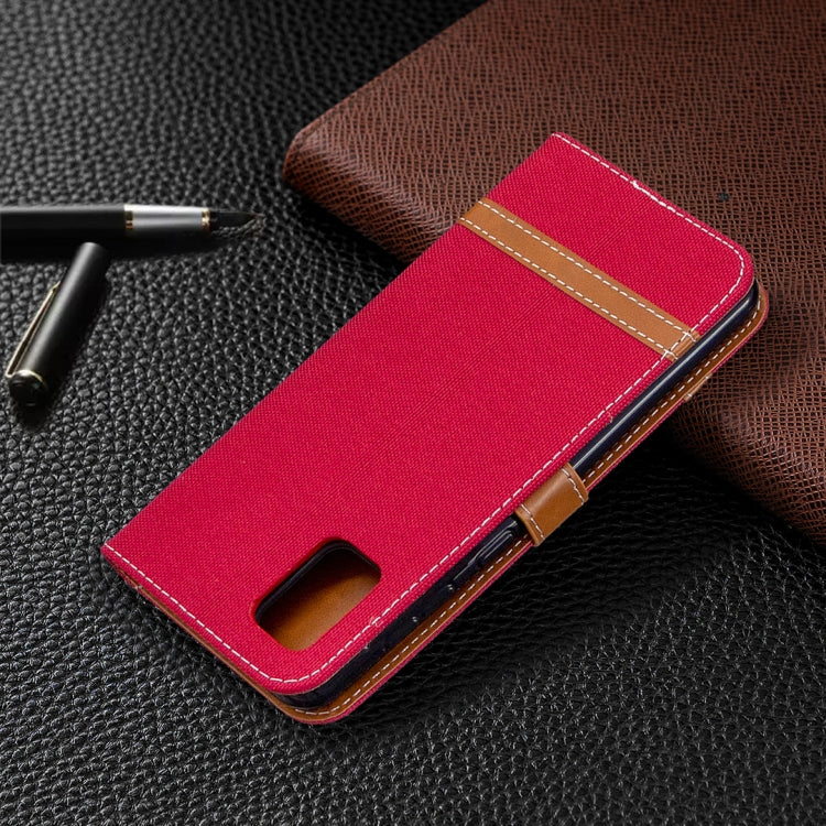 For Samsung Galaxy A31 Denim Texture Horizontal Flip Leather Case with Holder & Card Slots & Wallet & Lanyard