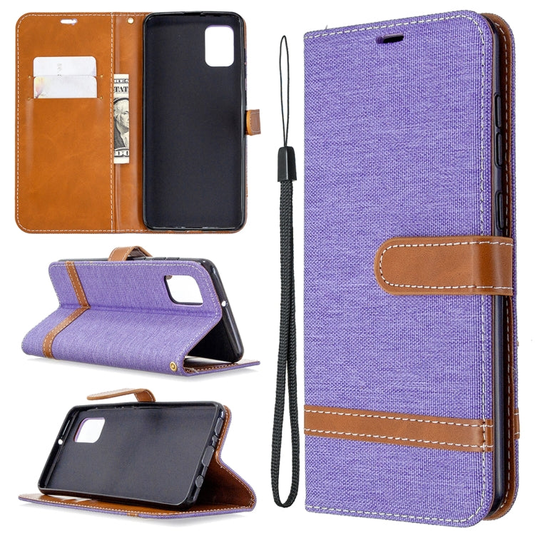 For Samsung Galaxy A31 Denim Texture Horizontal Flip Leather Case with Holder & Card Slots & Wallet & Lanyard