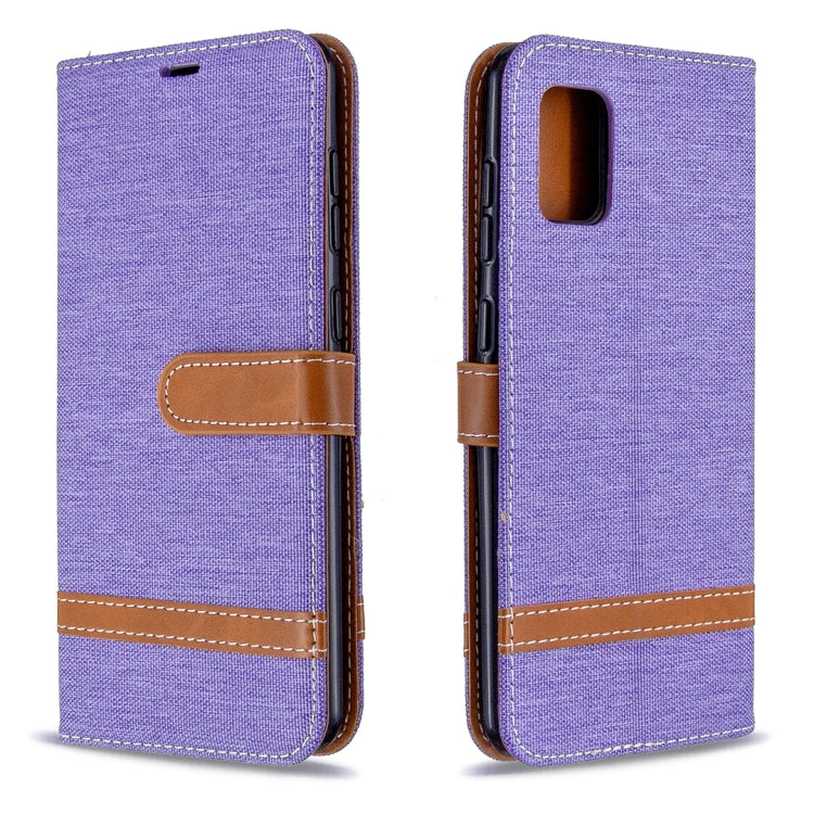 For Samsung Galaxy A31 Denim Texture Horizontal Flip Leather Case with Holder & Card Slots & Wallet & Lanyard