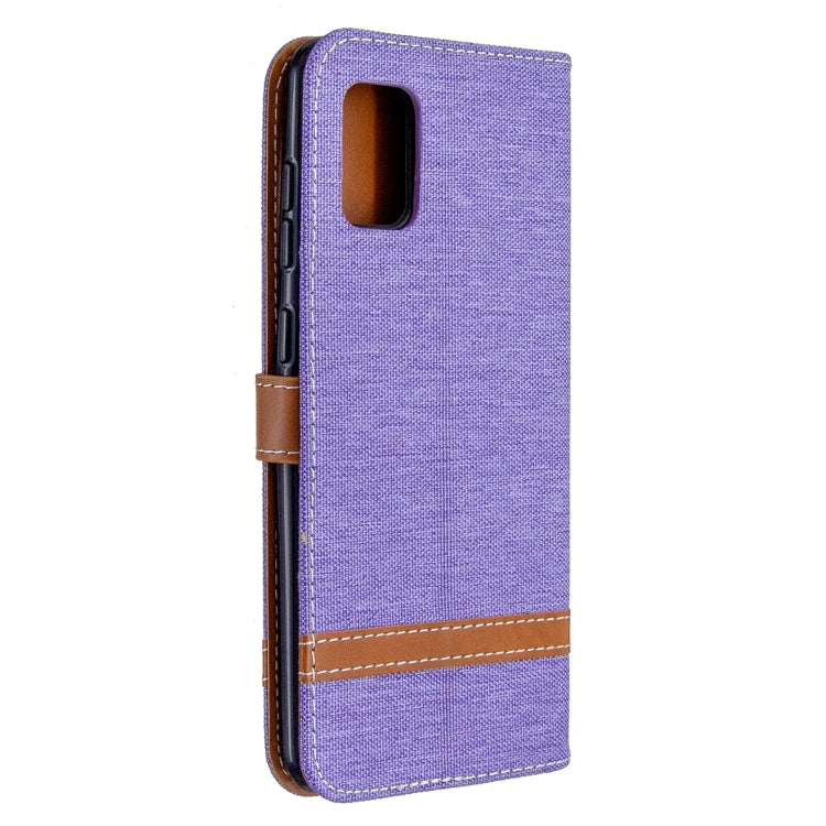 For Samsung Galaxy A31 Denim Texture Horizontal Flip Leather Case with Holder & Card Slots & Wallet & Lanyard