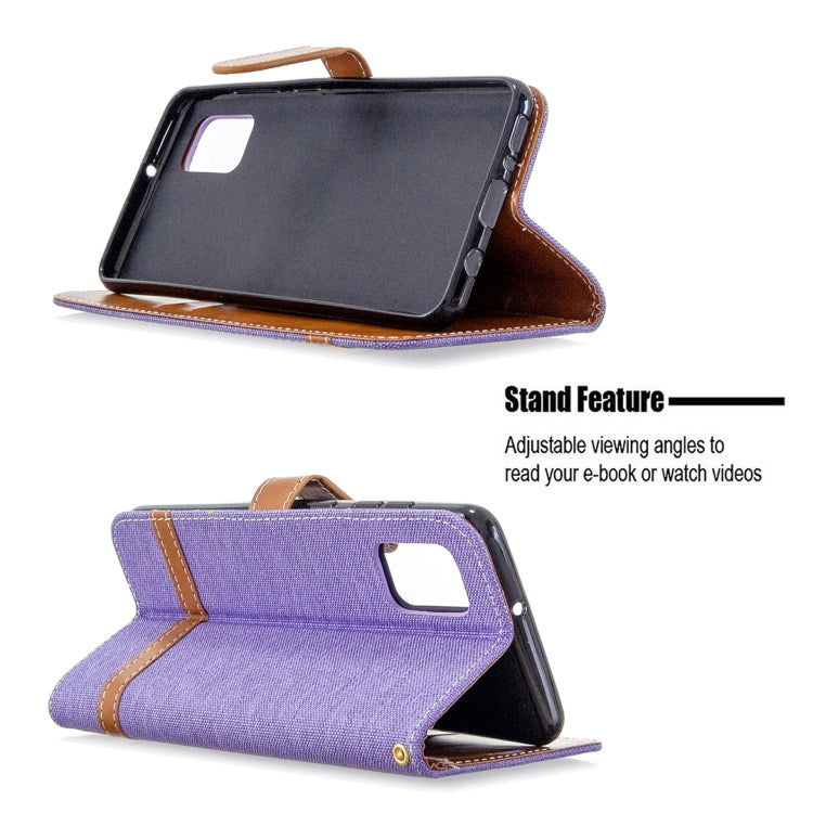 For Samsung Galaxy A31 Denim Texture Horizontal Flip Leather Case with Holder & Card Slots & Wallet & Lanyard