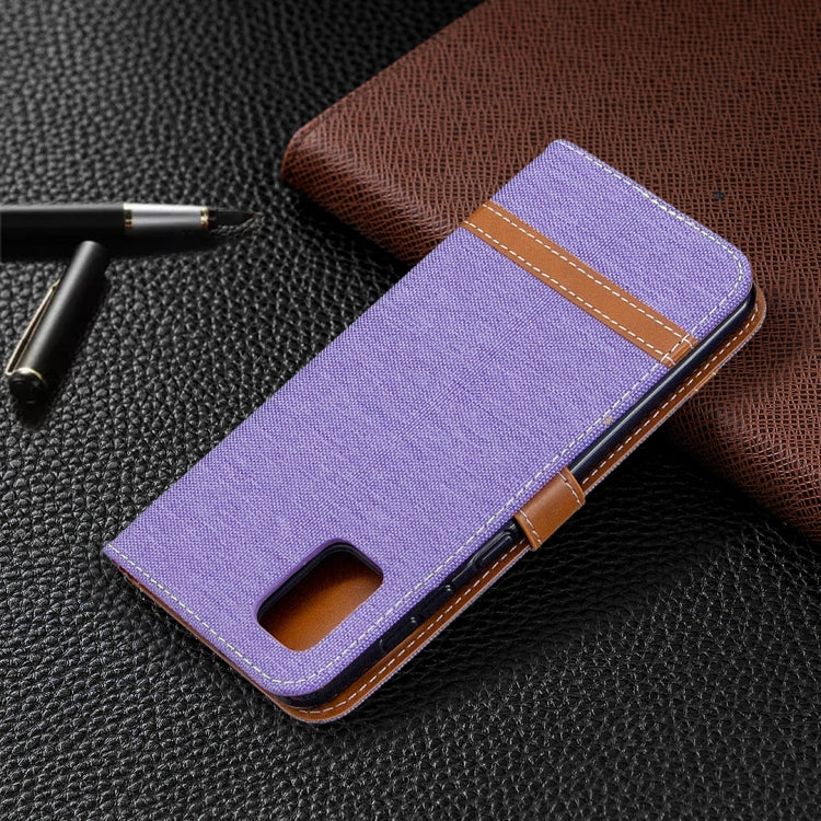 For Samsung Galaxy A31 Denim Texture Horizontal Flip Leather Case with Holder & Card Slots & Wallet & Lanyard