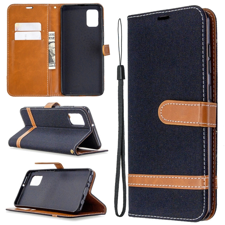 For Samsung Galaxy A31 Denim Texture Horizontal Flip Leather Case with Holder & Card Slots & Wallet & Lanyard
