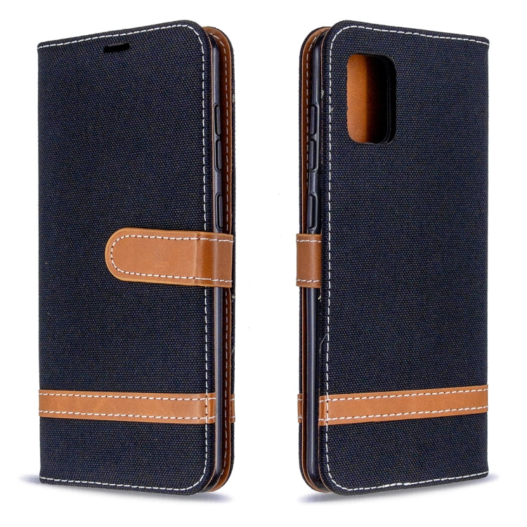 For Samsung Galaxy A31 Denim Texture Horizontal Flip Leather Case with Holder & Card Slots & Wallet & Lanyard
