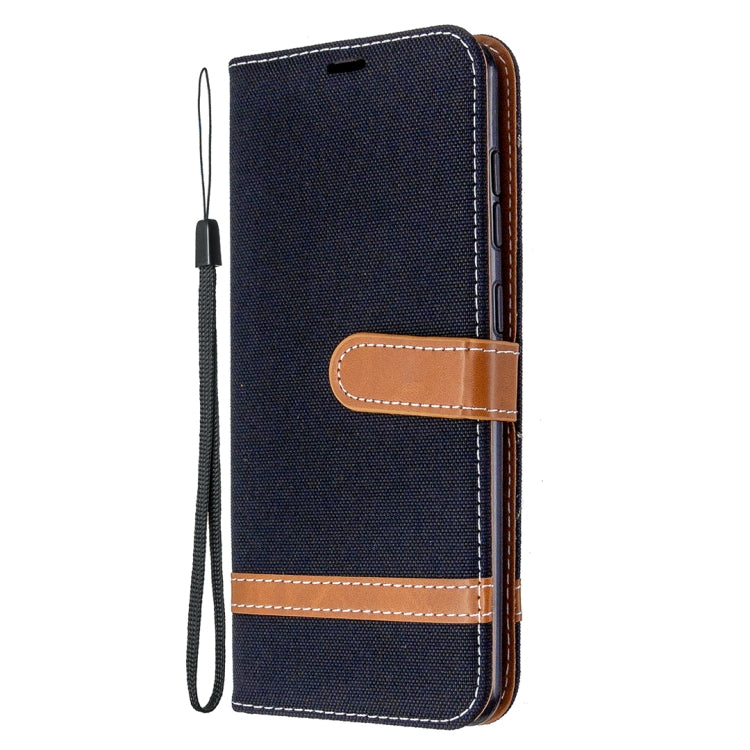 For Samsung Galaxy A31 Denim Texture Horizontal Flip Leather Case with Holder & Card Slots & Wallet & Lanyard