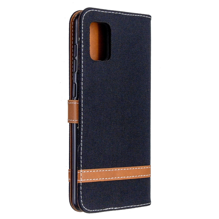 For Samsung Galaxy A31 Denim Texture Horizontal Flip Leather Case with Holder & Card Slots & Wallet & Lanyard