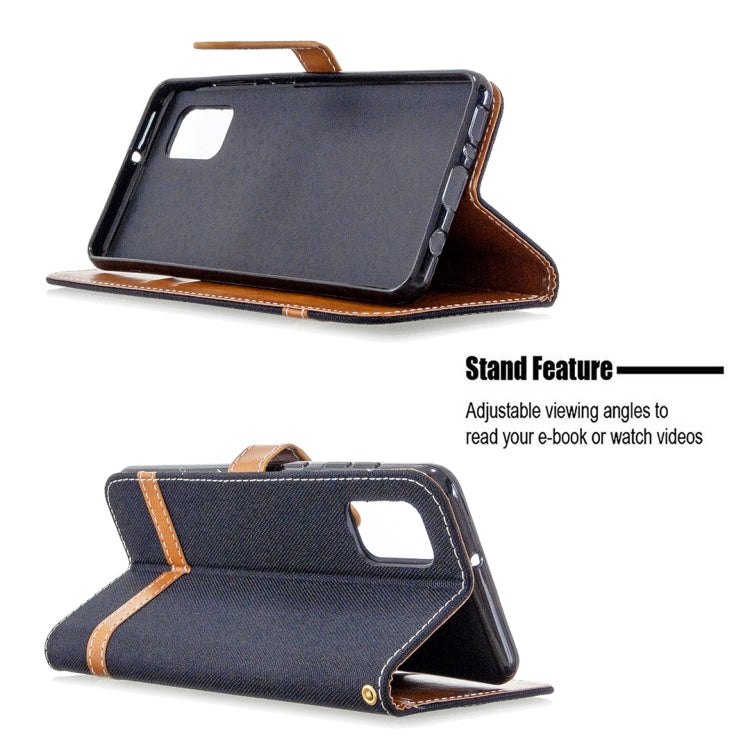 For Samsung Galaxy A31 Denim Texture Horizontal Flip Leather Case with Holder & Card Slots & Wallet & Lanyard