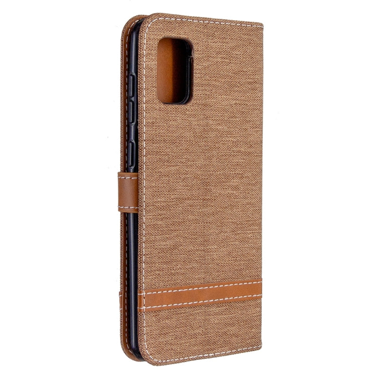 For Samsung Galaxy A31 Denim Texture Horizontal Flip Leather Case with Holder & Card Slots & Wallet & Lanyard