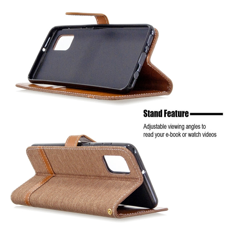 For Samsung Galaxy A31 Denim Texture Horizontal Flip Leather Case with Holder & Card Slots & Wallet & Lanyard