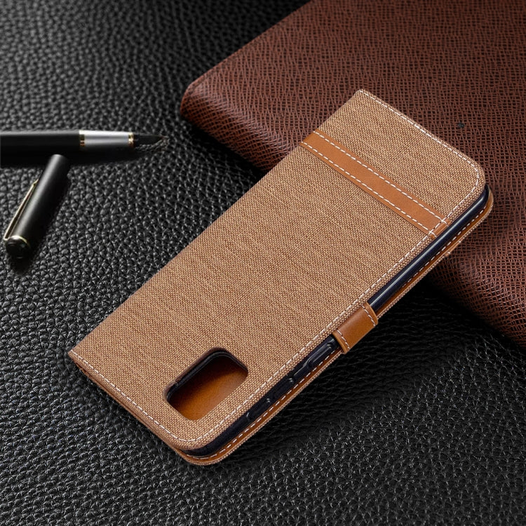 For Samsung Galaxy A31 Denim Texture Horizontal Flip Leather Case with Holder & Card Slots & Wallet & Lanyard