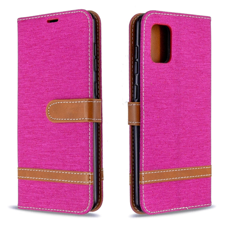 For Samsung Galaxy A31 Denim Texture Horizontal Flip Leather Case with Holder & Card Slots & Wallet & Lanyard