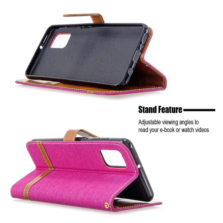 For Samsung Galaxy A31 Denim Texture Horizontal Flip Leather Case with Holder & Card Slots & Wallet & Lanyard