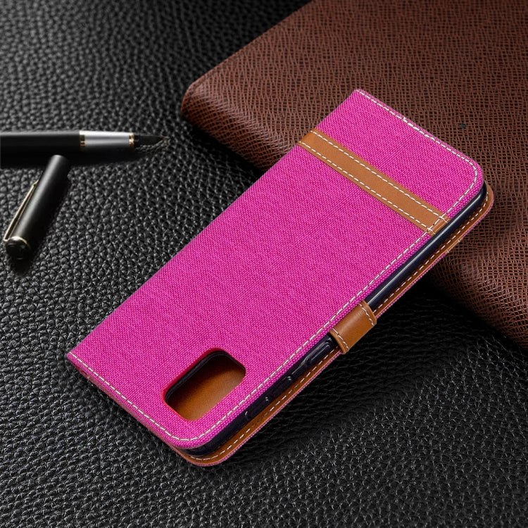 For Samsung Galaxy A31 Denim Texture Horizontal Flip Leather Case with Holder & Card Slots & Wallet & Lanyard