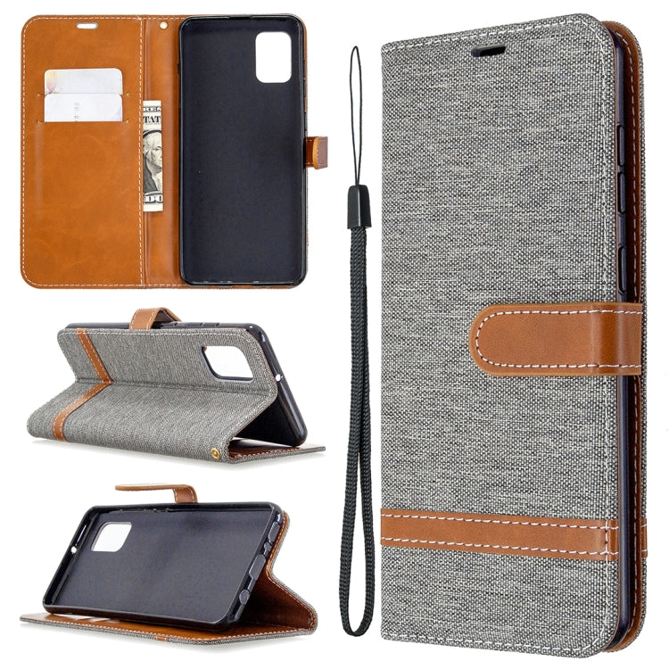 For Samsung Galaxy A31 Denim Texture Horizontal Flip Leather Case with Holder & Card Slots & Wallet & Lanyard