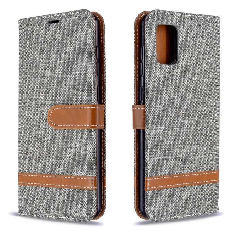 For Samsung Galaxy A31 Denim Texture Horizontal Flip Leather Case with Holder & Card Slots & Wallet & Lanyard