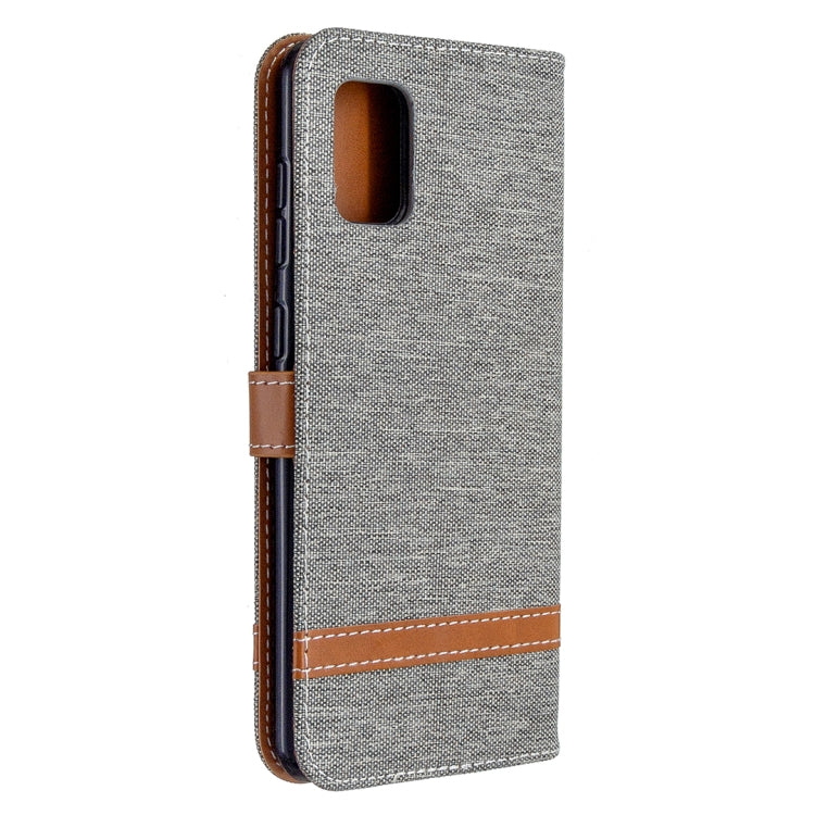 For Samsung Galaxy A31 Denim Texture Horizontal Flip Leather Case with Holder & Card Slots & Wallet & Lanyard
