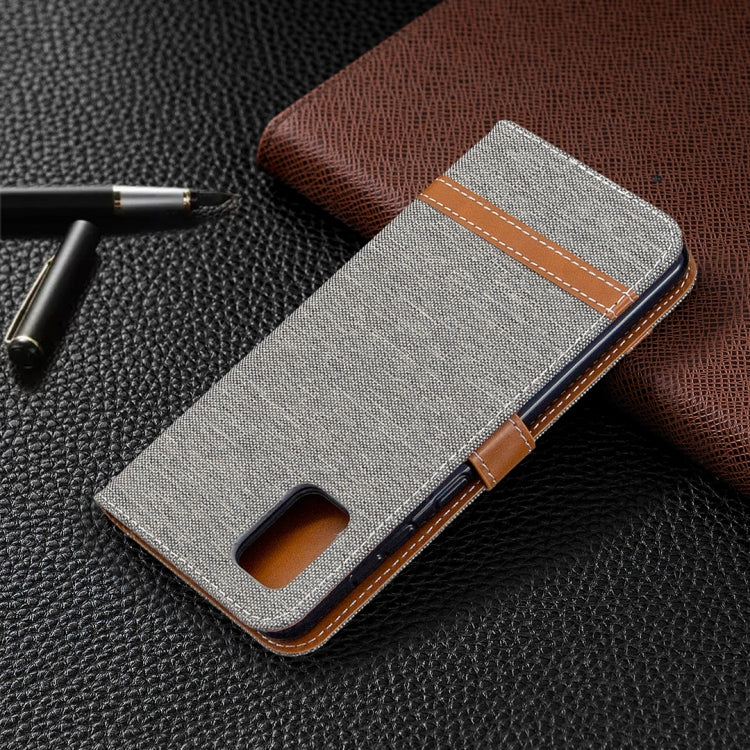 For Samsung Galaxy A31 Denim Texture Horizontal Flip Leather Case with Holder & Card Slots & Wallet & Lanyard