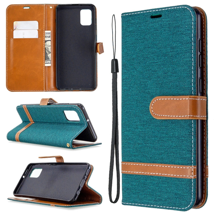For Samsung Galaxy A31 Denim Texture Horizontal Flip Leather Case with Holder & Card Slots & Wallet & Lanyard