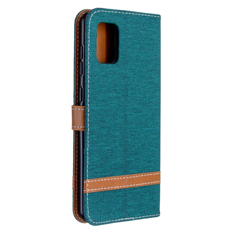 For Samsung Galaxy A31 Denim Texture Horizontal Flip Leather Case with Holder & Card Slots & Wallet & Lanyard