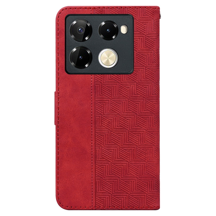For Infinix Note 40 Pro 5G / 40 Pro 4G Geometric Embossed Leather Phone Case