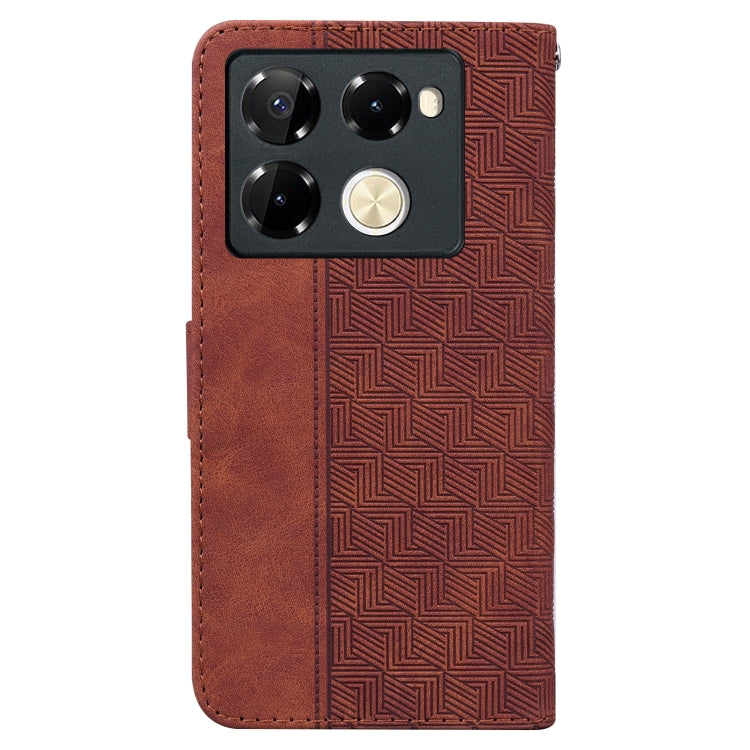 For Infinix Note 40 Pro+ Geometric Embossed Leather Phone Case