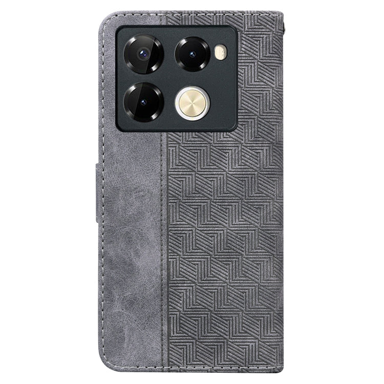 For Infinix Note 40 Pro+ Geometric Embossed Leather Phone Case