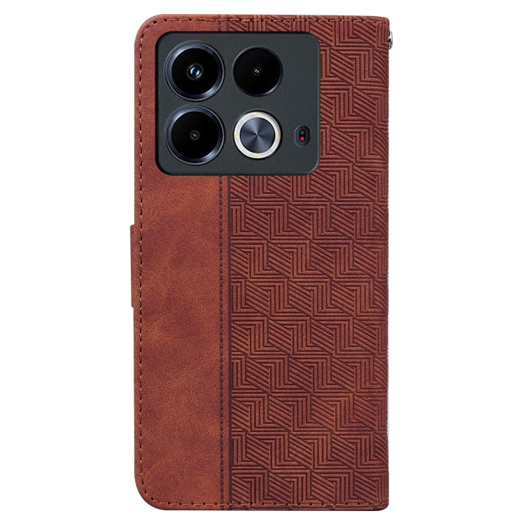 For Infinix Note 40 4G Geometric Embossed Leather Phone Case