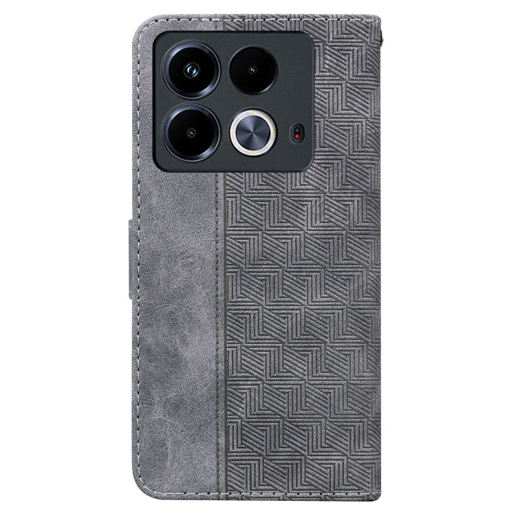 For Infinix Note 40 4G Geometric Embossed Leather Phone Case