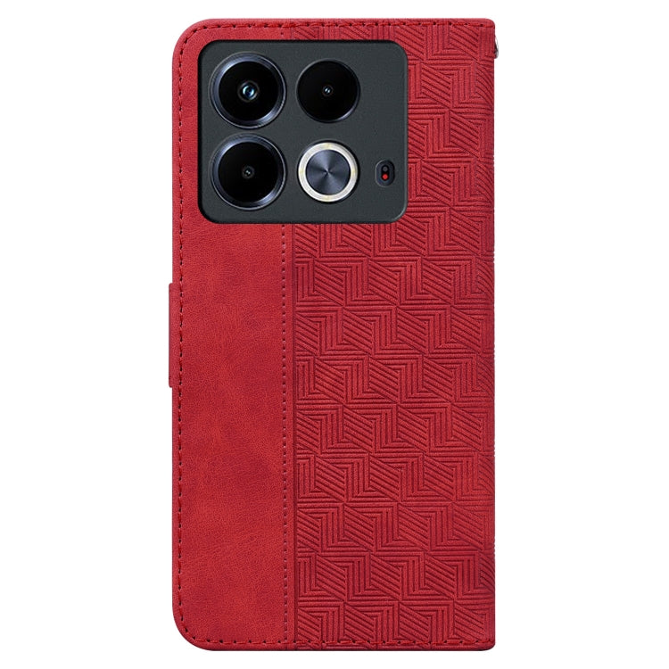 For Infinix Note 40 4G Geometric Embossed Leather Phone Case