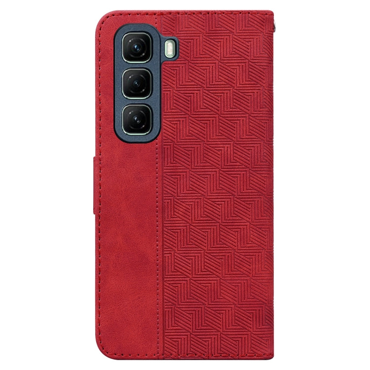 For Infinix Hot 50 4G Geometric Embossed Leather Phone Case