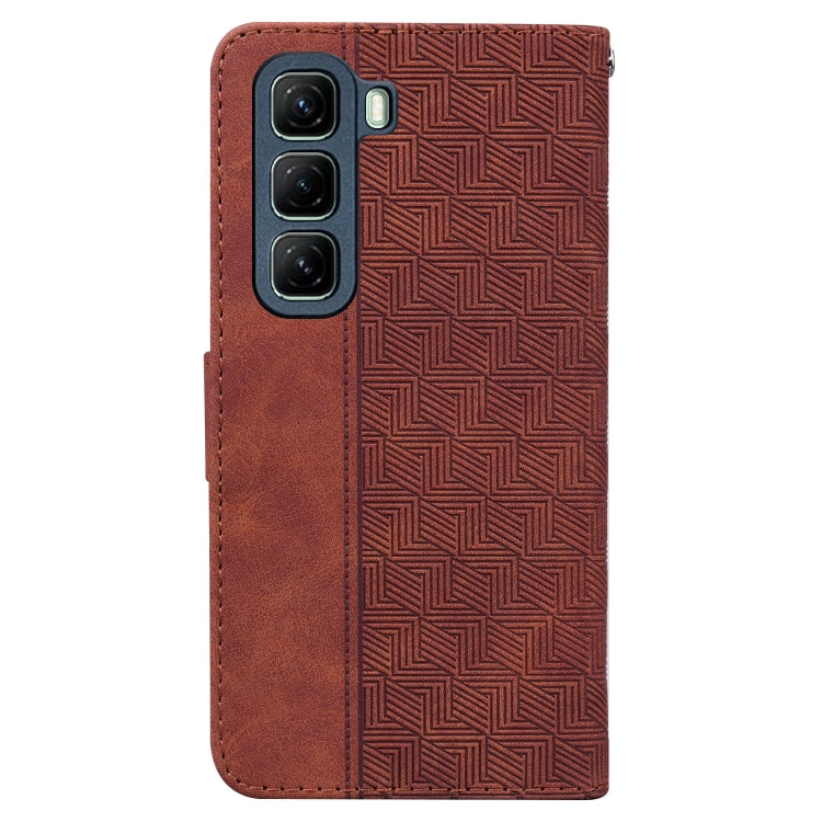 For Infinix Hot 50 5G Geometric Embossed Leather Phone Case