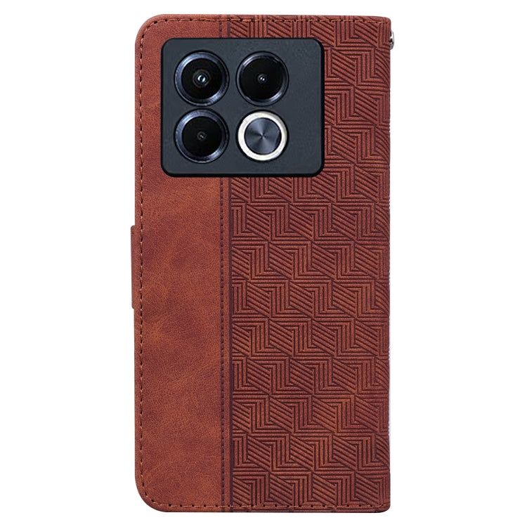 For Infinix Note 40 5G Geometric Embossed Leather Phone Case