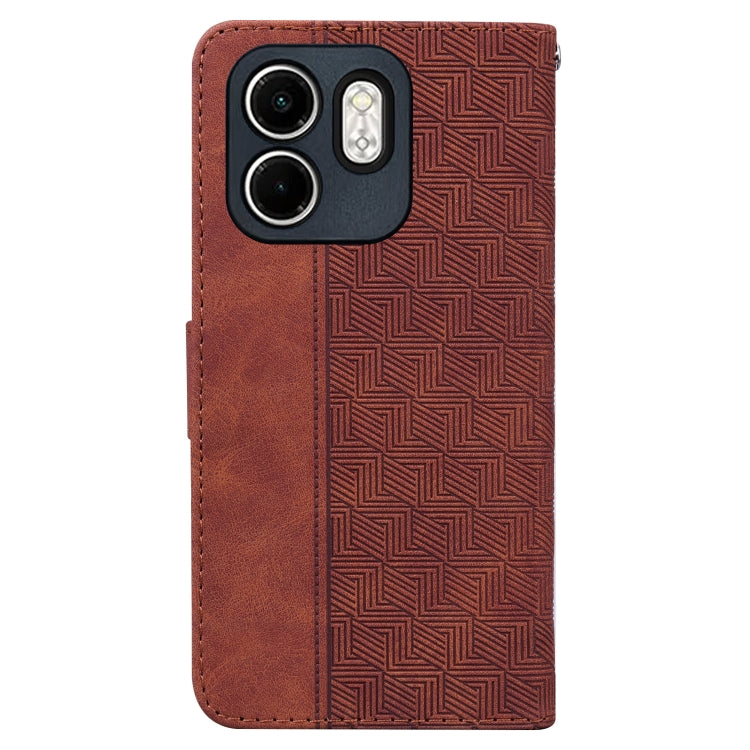 For Infinix Hot 50i / Smart 9 Geometric Embossed Leather Phone Case