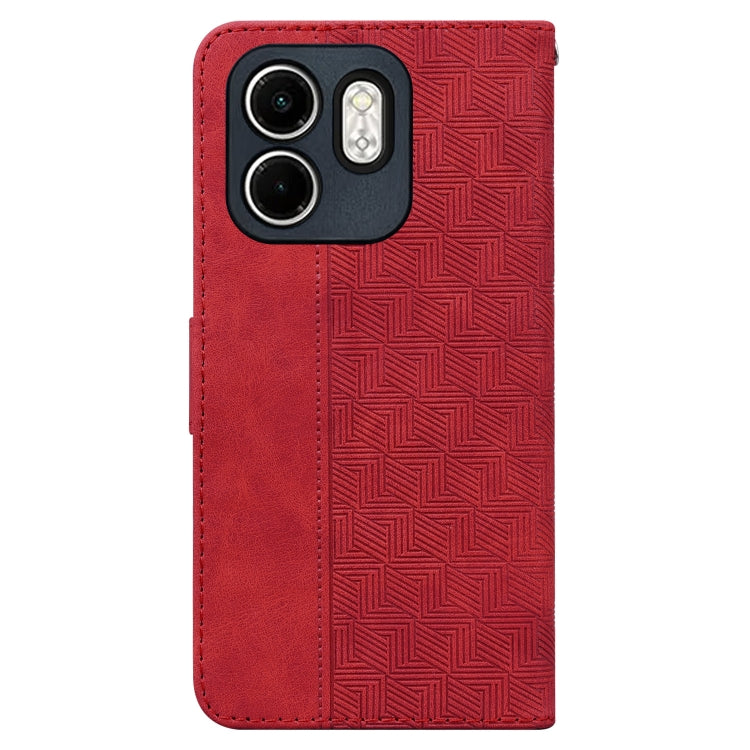 For Infinix Hot 50i / Smart 9 Geometric Embossed Leather Phone Case