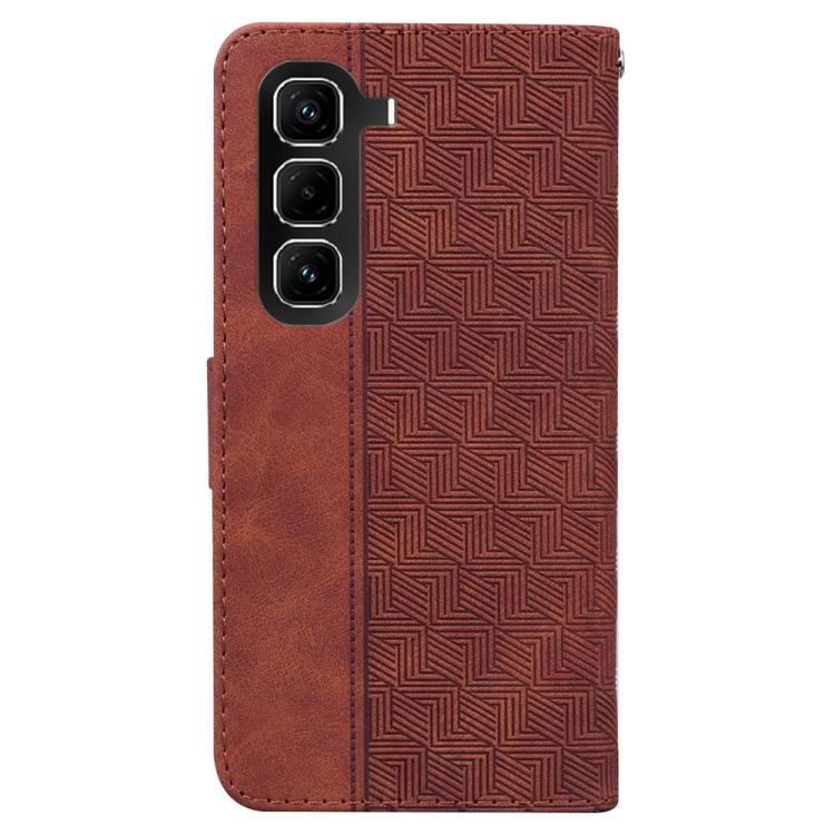 For Infinix Hot 50 Pro+ 4G Geometric Embossed Leather Phone Case